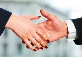 two people doing a handshake